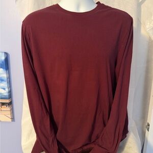 J. Crew Men's Long-Sleeve Crewneck Shirt - Wine
